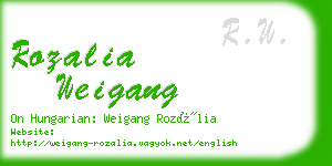 rozalia weigang business card